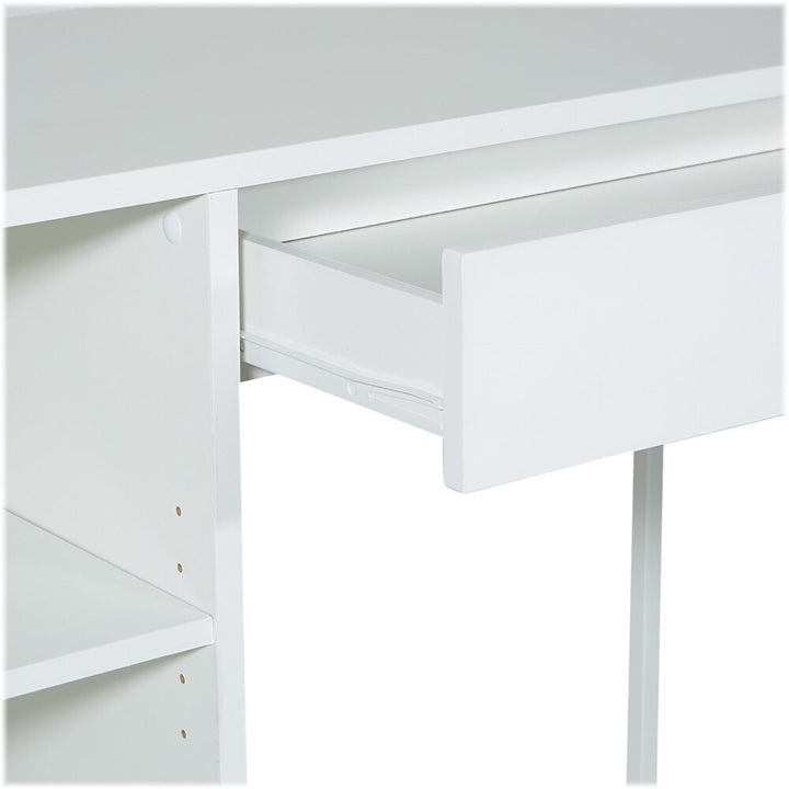 OSP Home Furnishings - Ravel Rectangular Contemporary Engineered Wood 1-Drawer Table - White_3