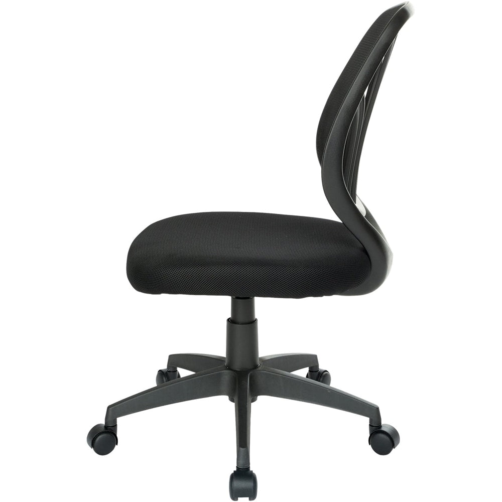 OSP Home Furnishings - Ventilated 5-Pointed Star Mesh Fabric Task Chair - Black_1