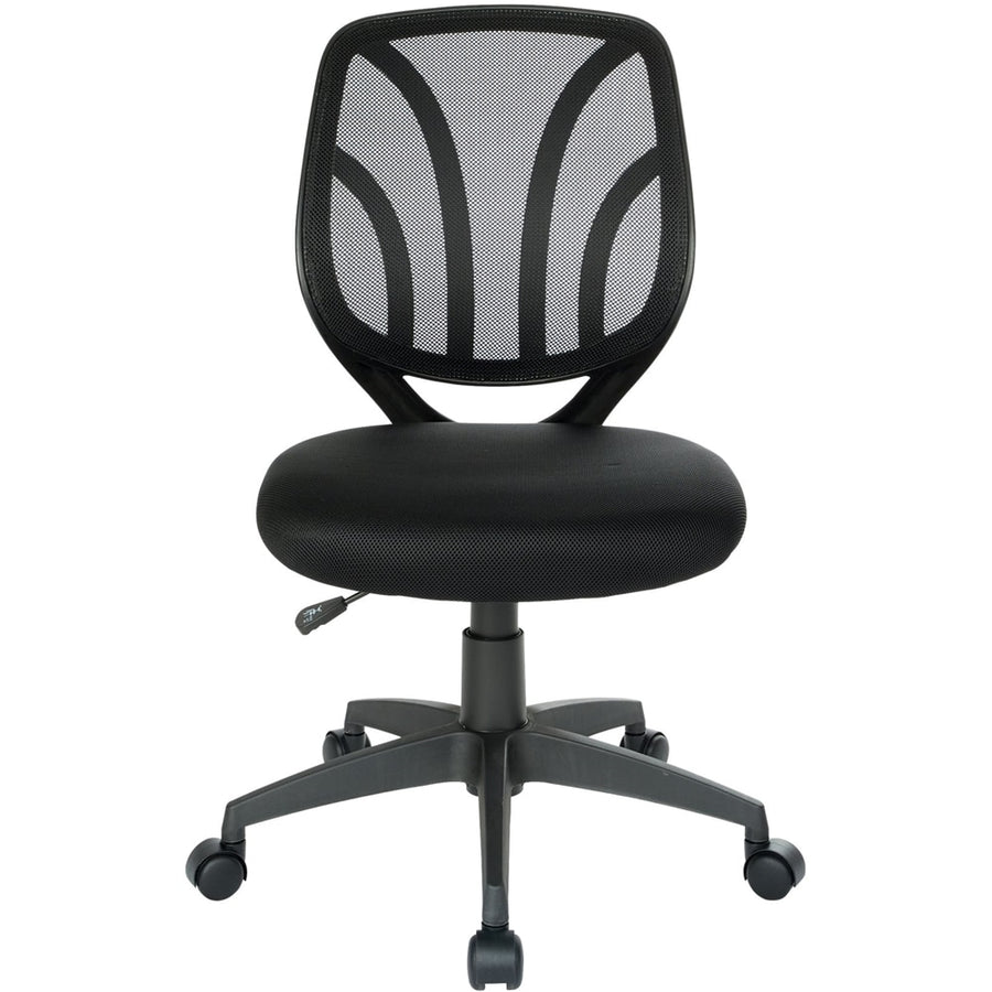 OSP Home Furnishings - Ventilated 5-Pointed Star Mesh Fabric Task Chair - Black_0