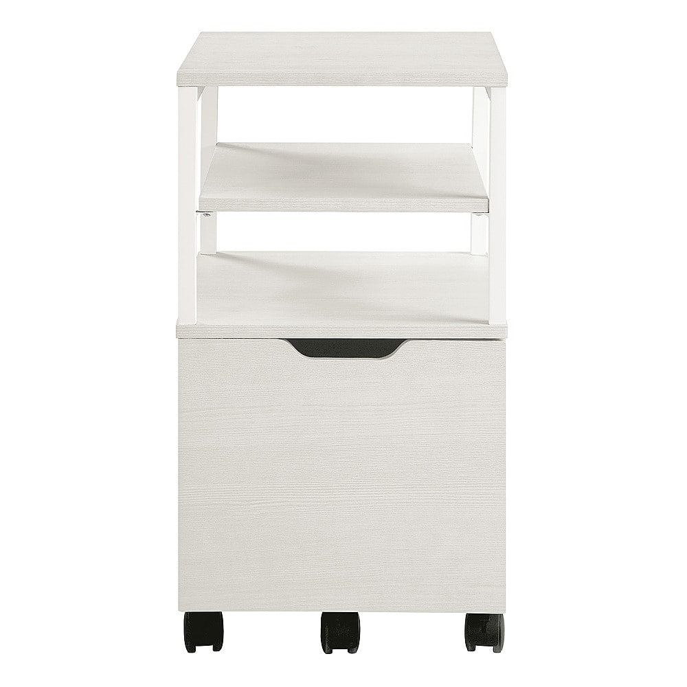 OSP Home Furnishings - Contempo 3-Shelf 1-Drawer File Cabinet - Campanula White_0