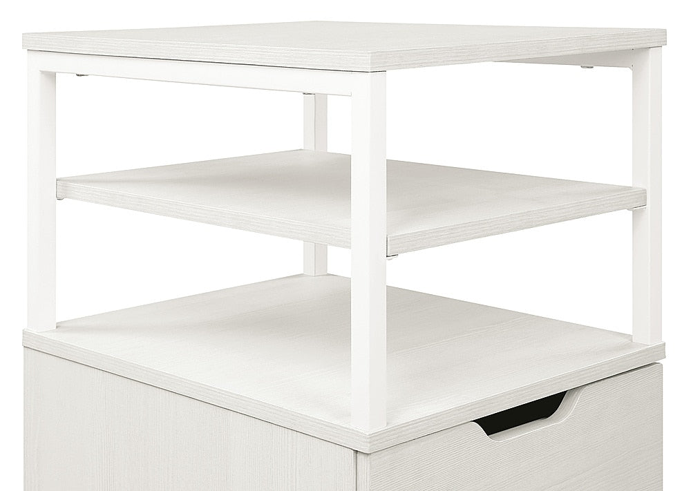 OSP Home Furnishings - Contempo 3-Shelf 1-Drawer File Cabinet - Campanula White_1