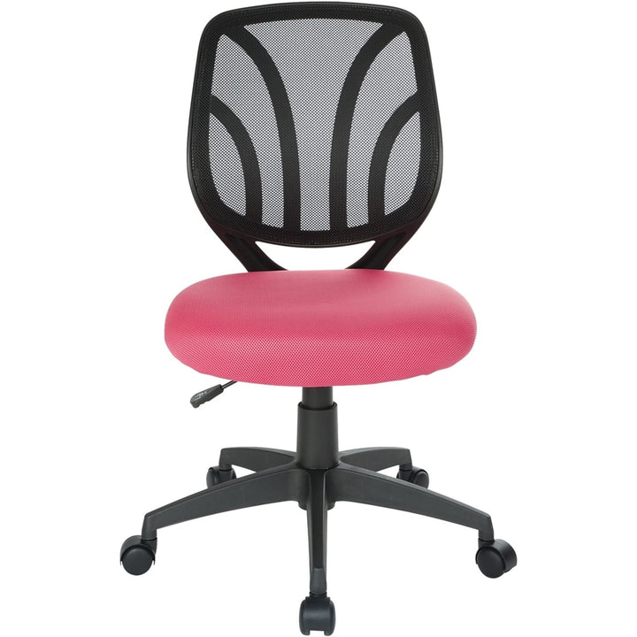 Office Star Products - Ventilated 5-Pointed Star Mesh Fabric Task Chair - Pink_0