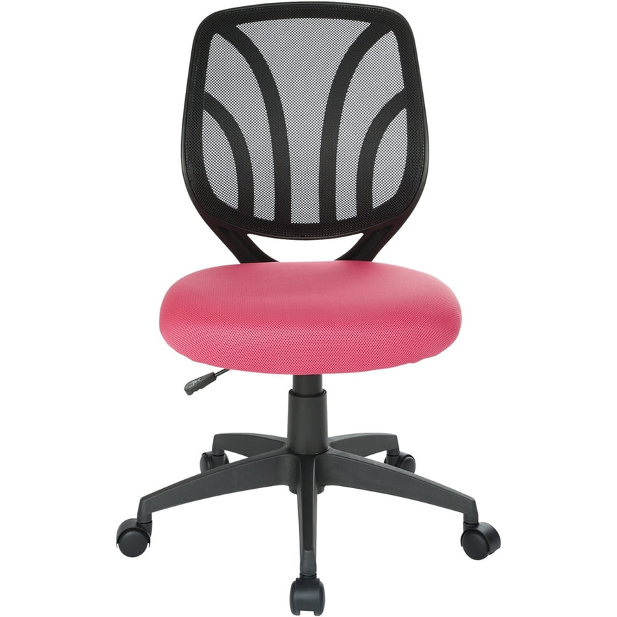 Office Star Products - Ventilated 5-Pointed Star Mesh Fabric Task Chair - Pink_0