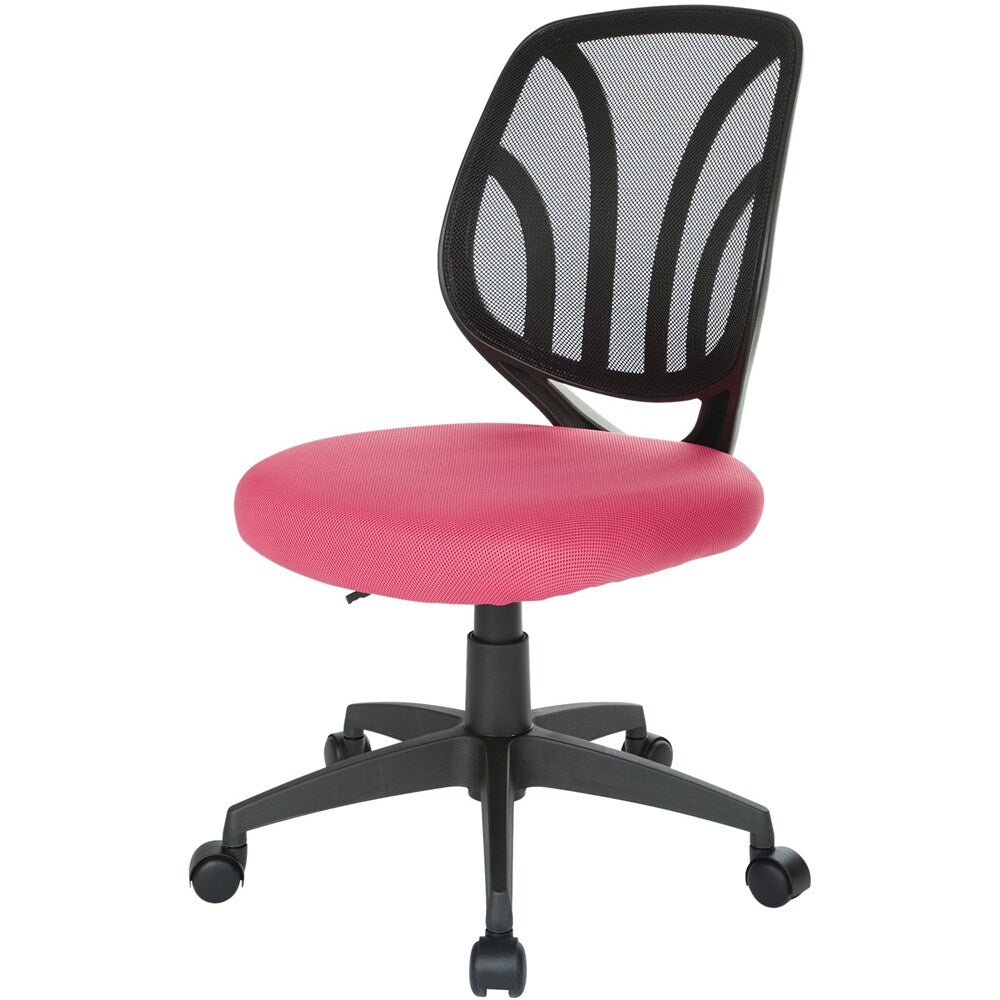 Office Star Products - Ventilated 5-Pointed Star Mesh Fabric Task Chair - Pink_6