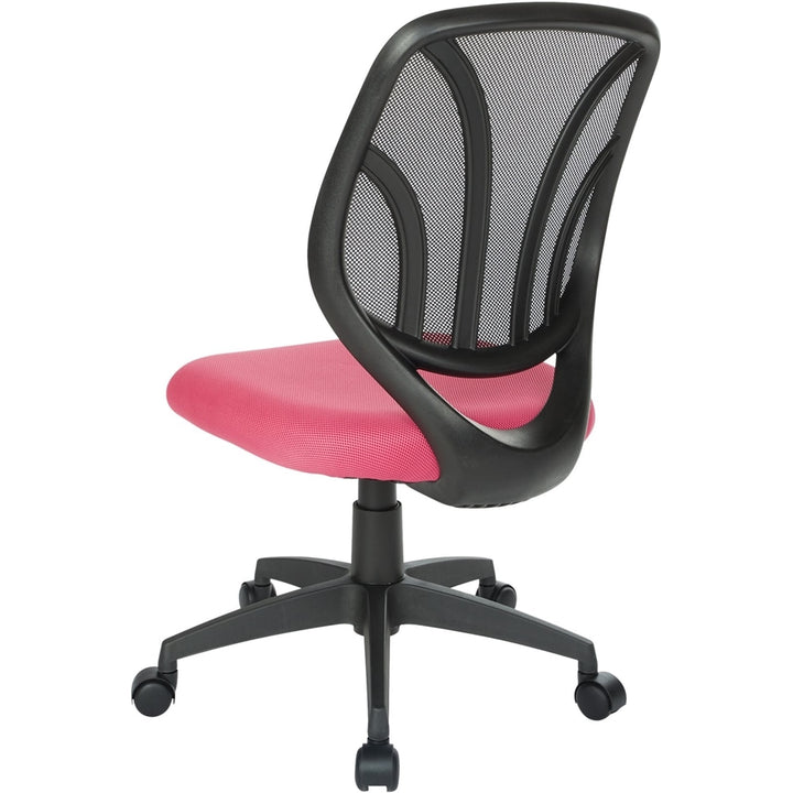Office Star Products - Ventilated 5-Pointed Star Mesh Fabric Task Chair - Pink_7
