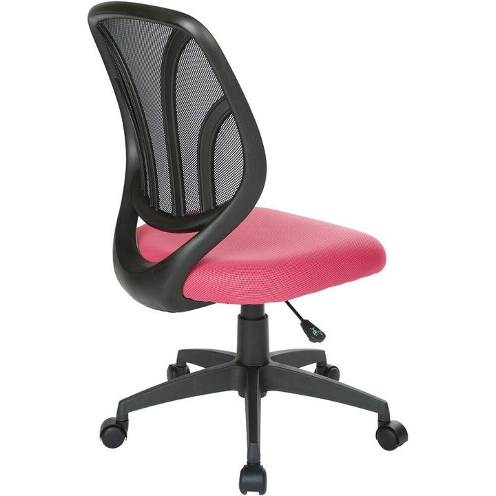 Office Star Products - Ventilated 5-Pointed Star Mesh Fabric Task Chair - Pink_5