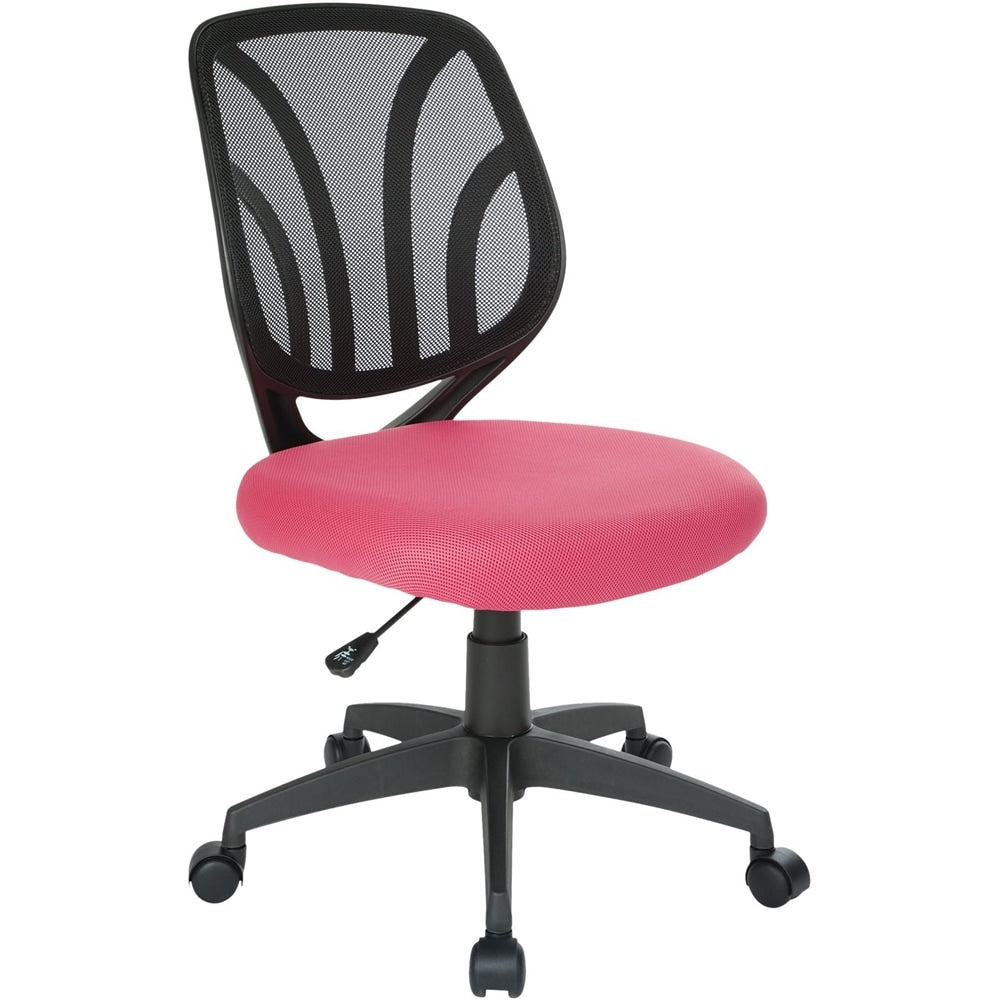 Office Star Products - Ventilated 5-Pointed Star Mesh Fabric Task Chair - Pink_2