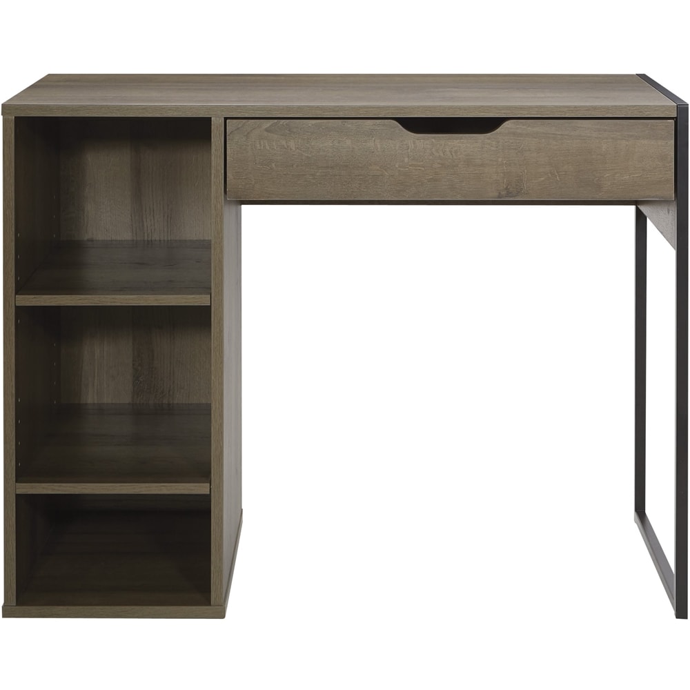 OSP Home Furnishings - Ravel Rectangular Contemporary Engineered Wood 1-Drawer Table - Gray Oak_0