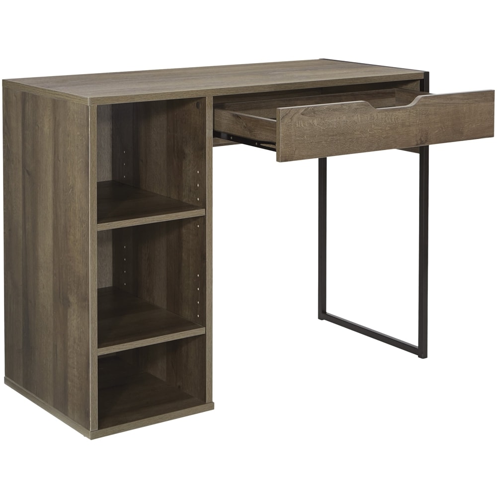 OSP Home Furnishings - Ravel Rectangular Contemporary Engineered Wood 1-Drawer Table - Gray Oak_1