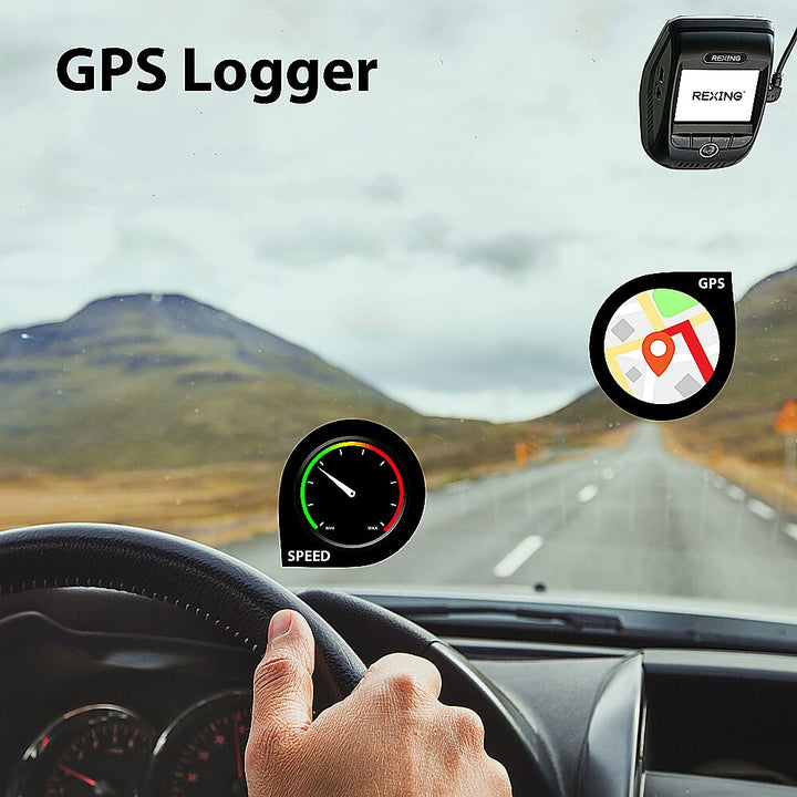 Rexing - GPS Logger for V1-4K, V1P, V1P-4K, M1 Pro and V1 Basic - Black_2