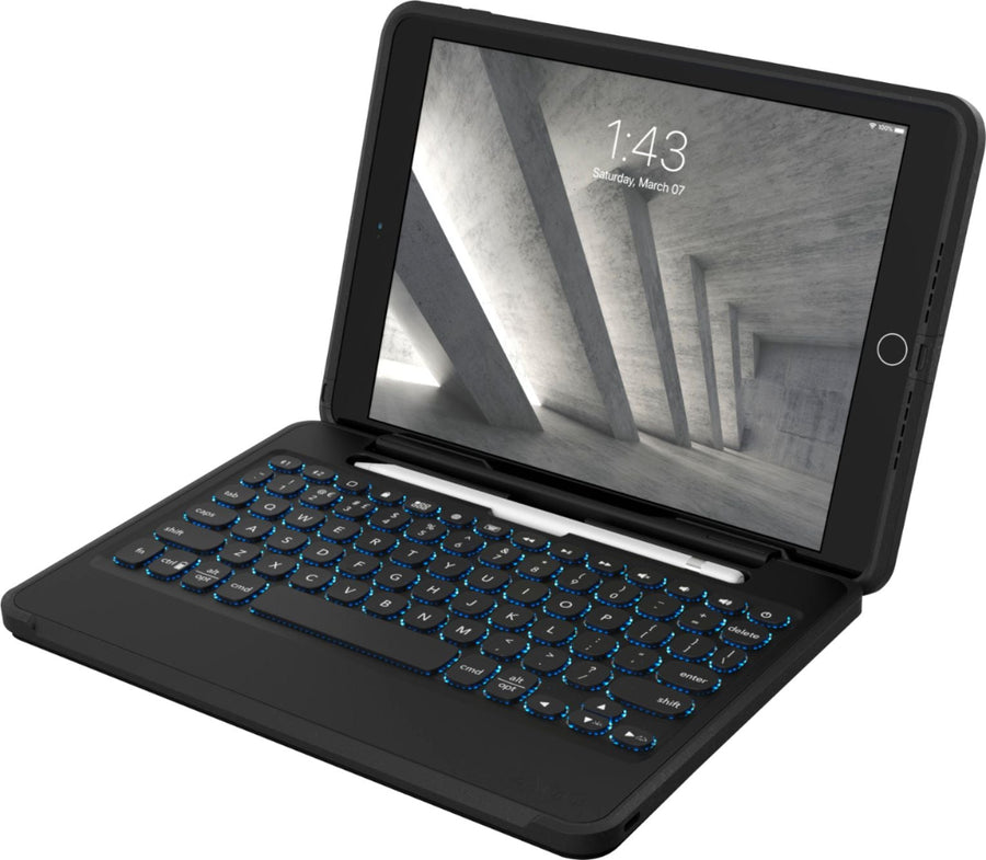 ZAGG - Rugged Book Keyboard & Case for Apple iPad 10.2” (7th, 8th, 9th Gen) and iPad Air 10.5" (3rd Gen) - Black_0