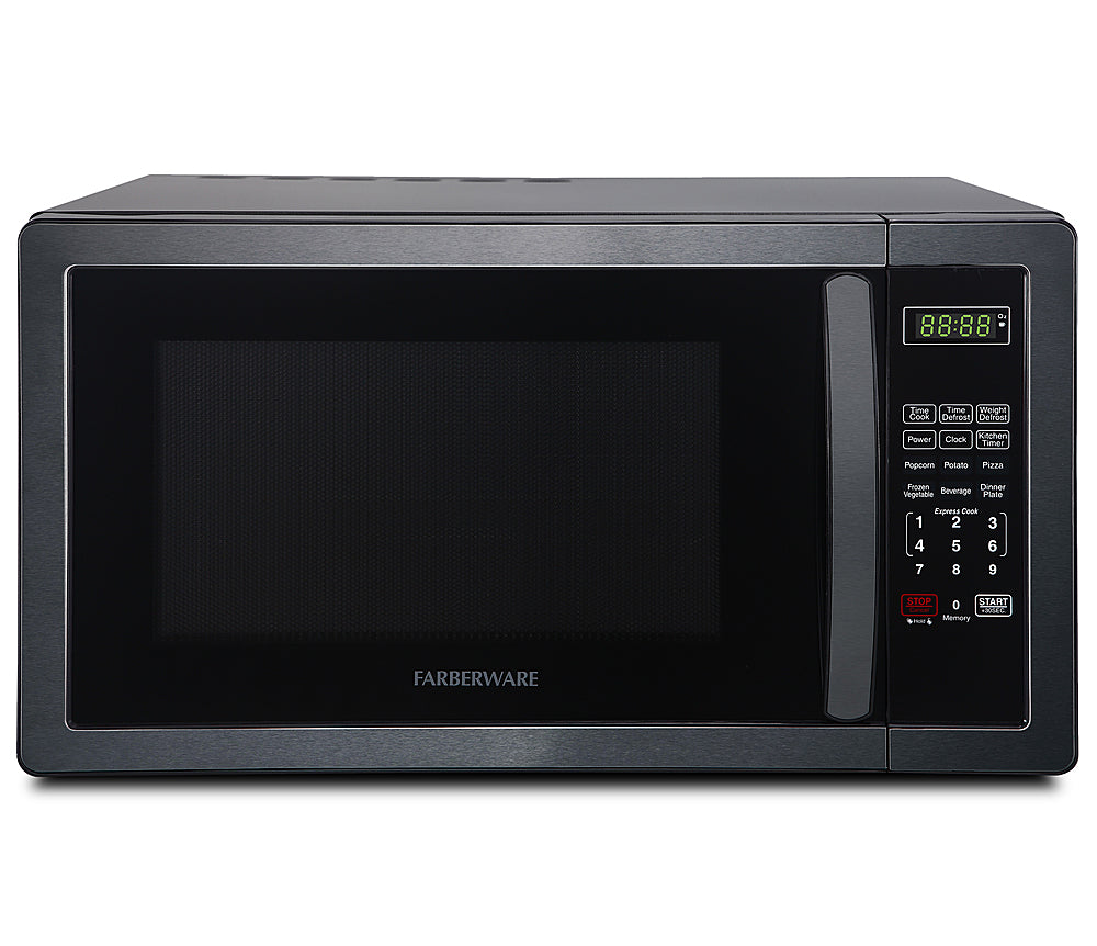 Farberware - Classic 1.1 Cu. Ft. Countertop Microwave Oven - Black stainless steel_1
