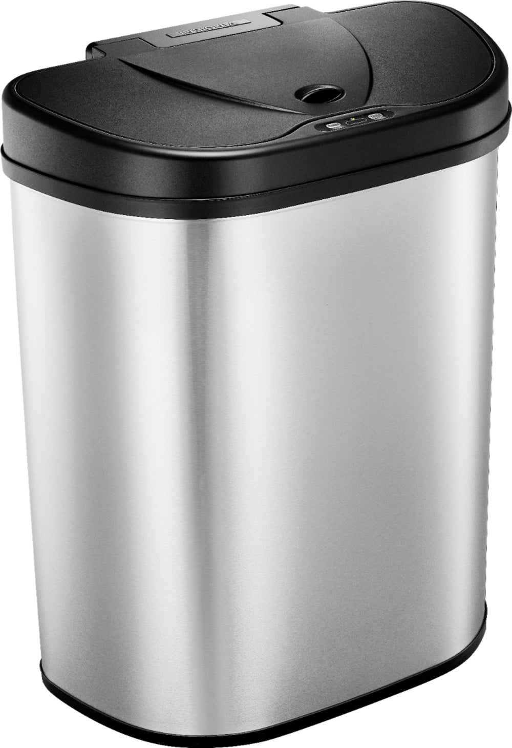 Insignia™ - 18 Gal. Automatic Trash Can with Recycle and Waste Divider - Stainless steel_1