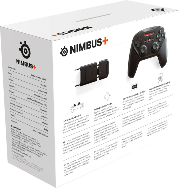 SteelSeries - Nimbus+ Wireless Gaming Controller for Apple iOS, iPadOS, tvOS Devices - Black_9