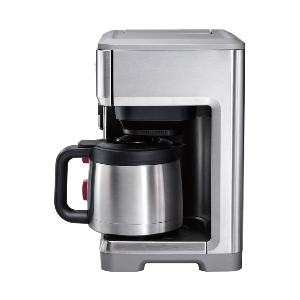 Wolf Gourmet - 10-Cup Coffee Maker with Water Filtration - Stainless Steel/Red Knob_1
