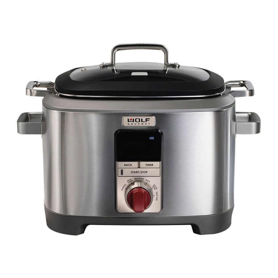 Wolf Gourmet - 7qt Multi Cooker - Stainless Steel/Red Knob_0