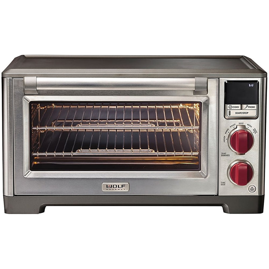 Wolf Gourmet - Toaster Oven - Stainless Steel/Red Knob_0
