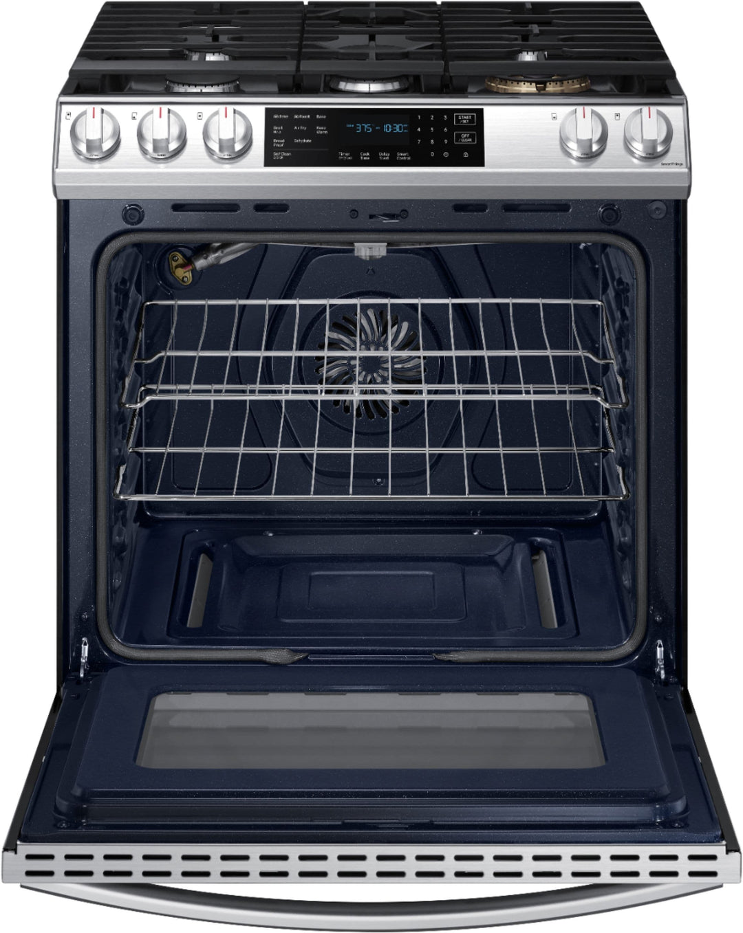 Samsung - 6.0 cu. ft. Front Control Slide-In Gas Convection Range with Air Fry & Wi-Fi, Fingerprint Resistant - Stainless steel_9