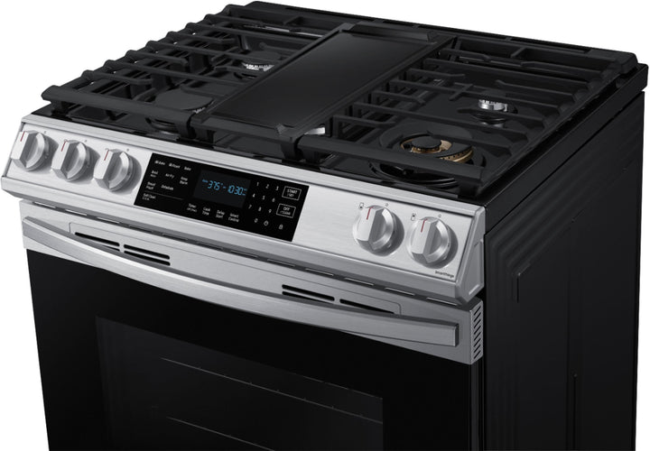 Samsung - 6.0 cu. ft. Front Control Slide-In Gas Convection Range with Air Fry & Wi-Fi, Fingerprint Resistant - Stainless steel_7