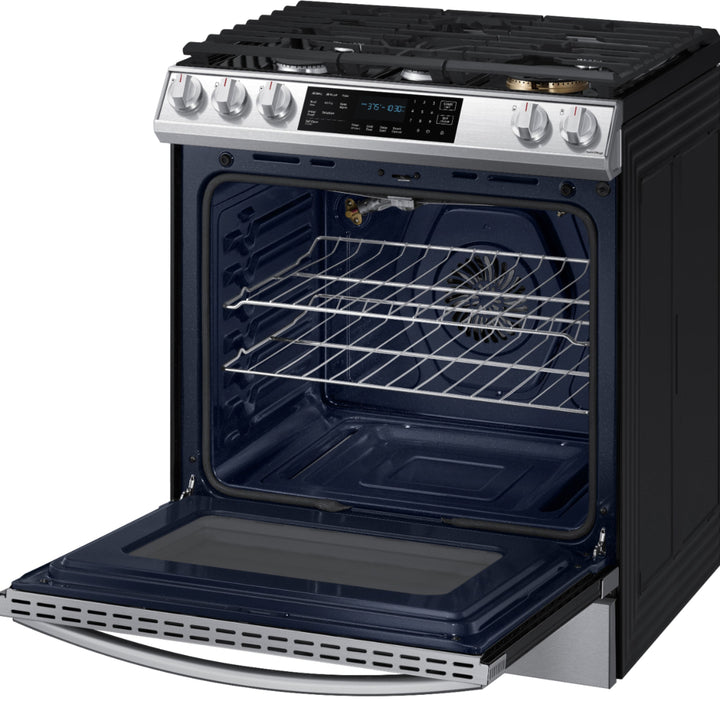 Samsung - 6.0 cu. ft. Front Control Slide-In Gas Convection Range with Air Fry & Wi-Fi, Fingerprint Resistant - Stainless steel_12