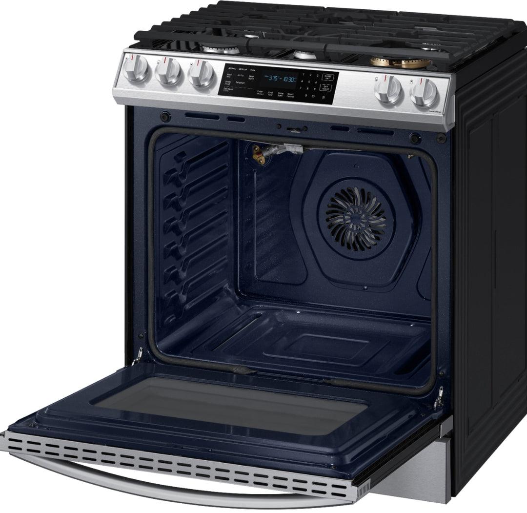 Samsung - 6.0 cu. ft. Front Control Slide-In Gas Convection Range with Air Fry & Wi-Fi, Fingerprint Resistant - Stainless steel_11