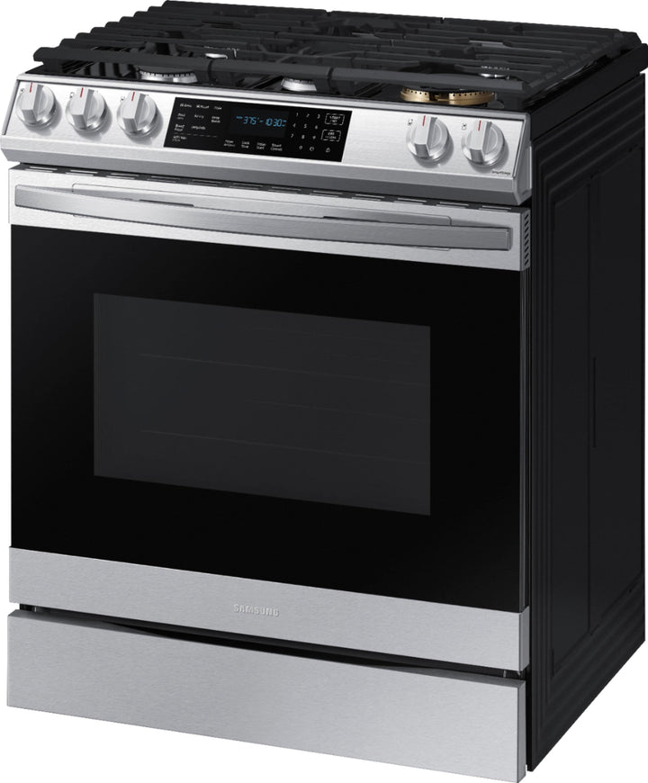 Samsung - 6.0 cu. ft. Front Control Slide-In Gas Convection Range with Air Fry & Wi-Fi, Fingerprint Resistant - Stainless steel_10