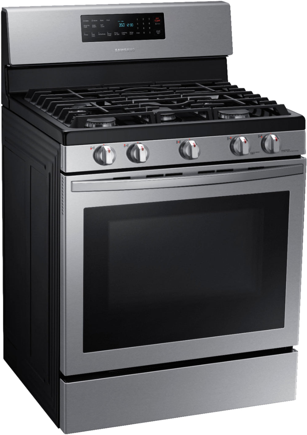 Samsung - 5.8 Cu. Ft. Freestanding Gas Convection Range with Air Fry - Stainless steel_1
