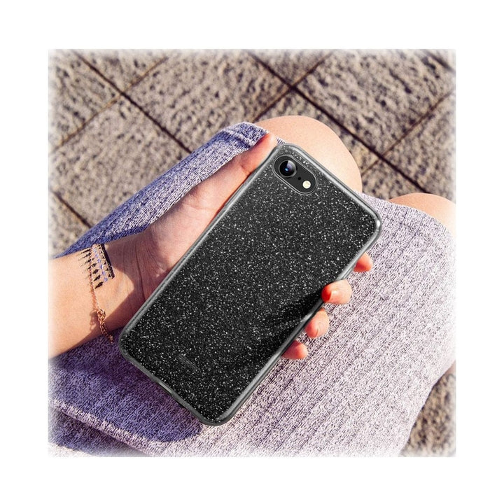 SaharaCase - Sparkle Case for Apple® iPhone® SE (2nd Generation and 3rd Generation 2022) - Black_4