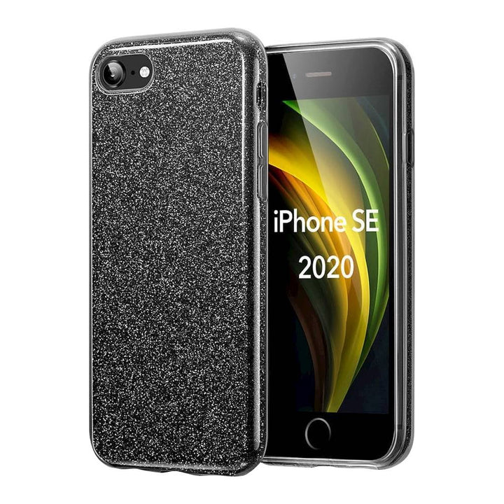 SaharaCase - Sparkle Case for Apple® iPhone® SE (2nd Generation and 3rd Generation 2022) - Black_2