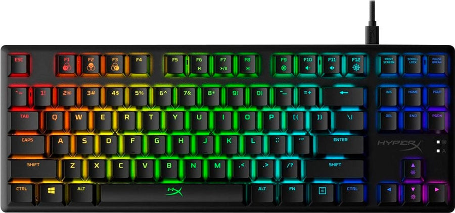 HyperX - Alloy Origins Core TKL Wired Mechanical Tactile Aqua Switch Gaming Keyboard with RGB Back Lighting - Black_0