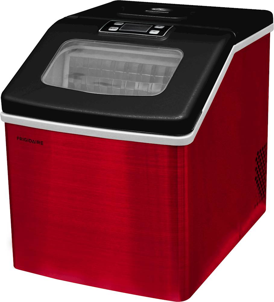 Frigidaire - 11.3" 40-Lb. Freestanding Icemaker - Red Stainless Steel_1