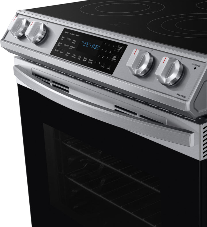 Samsung - 6.3 cu. ft. Front Control Slide-In Electric Convection Range with Air Fry & Wi-Fi, Fingerprint Resistant - Stainless steel_7