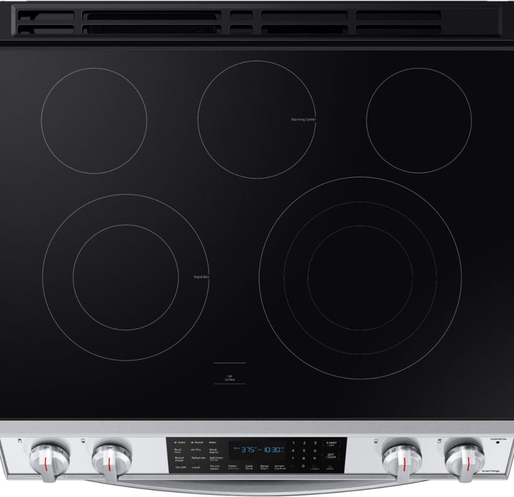 Samsung - 6.3 cu. ft. Front Control Slide-In Electric Convection Range with Air Fry & Wi-Fi, Fingerprint Resistant - Stainless steel_5