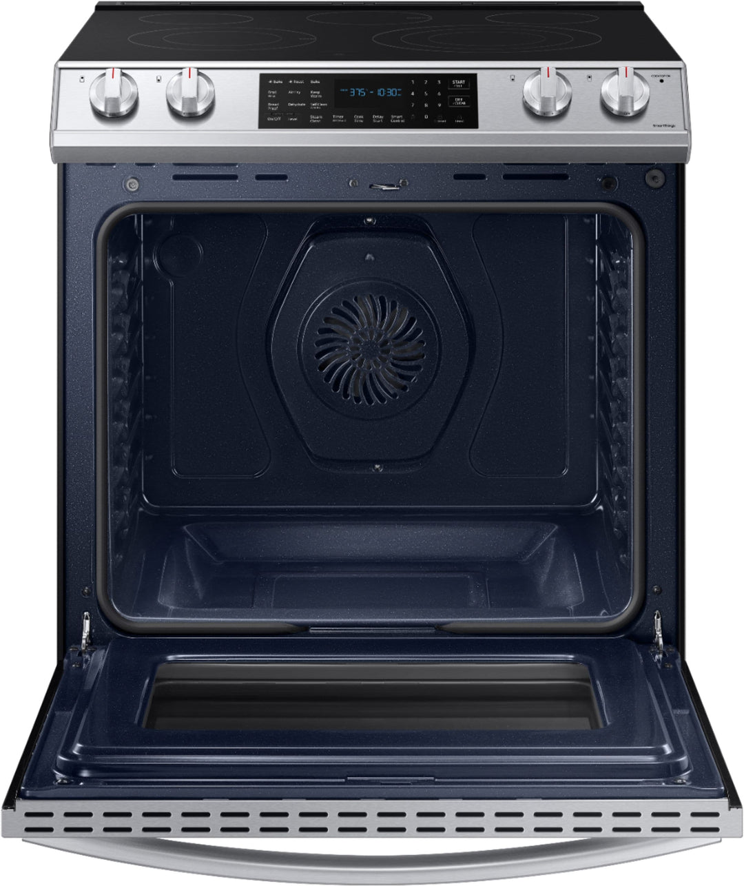 Samsung - 6.3 cu. ft. Front Control Slide-In Electric Convection Range with Air Fry & Wi-Fi, Fingerprint Resistant - Stainless steel_12