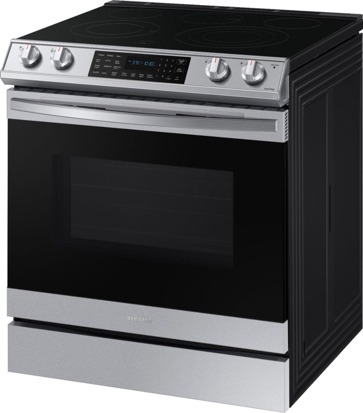 Samsung - 6.3 cu. ft. Front Control Slide-In Electric Convection Range with Air Fry & Wi-Fi, Fingerprint Resistant - Stainless steel_10
