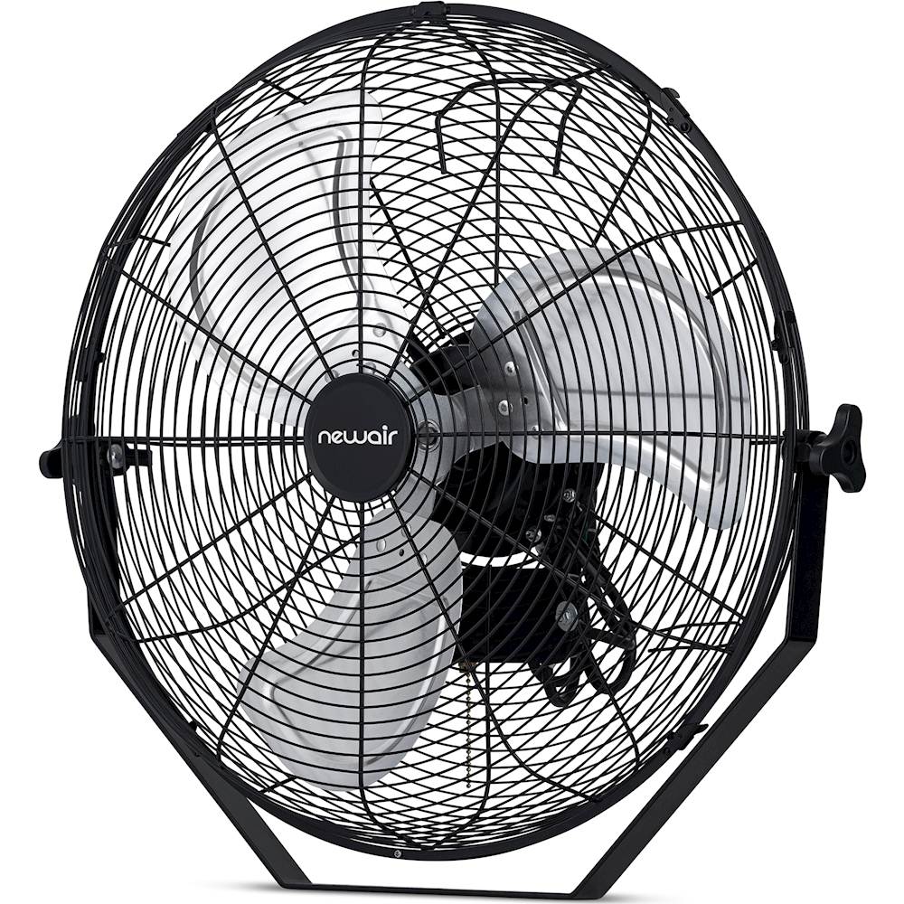 NewAir - 4000 CFM 18" Outdoor High Velocity Floor or Wall Mounted Fan with 3 Fan Speeds and Adjustable Tilt Head - Black_9