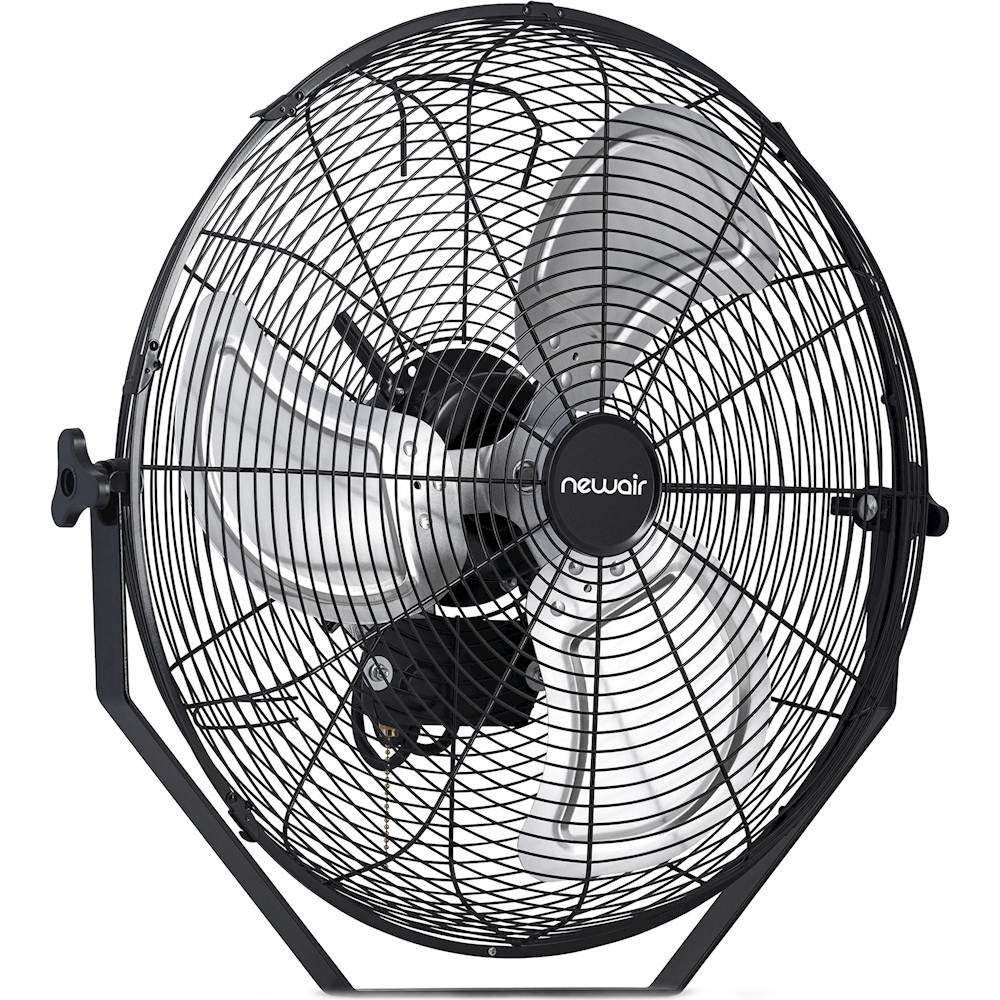 NewAir - 4000 CFM 18" Outdoor High Velocity Wall Mounted Fan with 3 Fan Speeds and Adjustable Tilt Head - Black_1