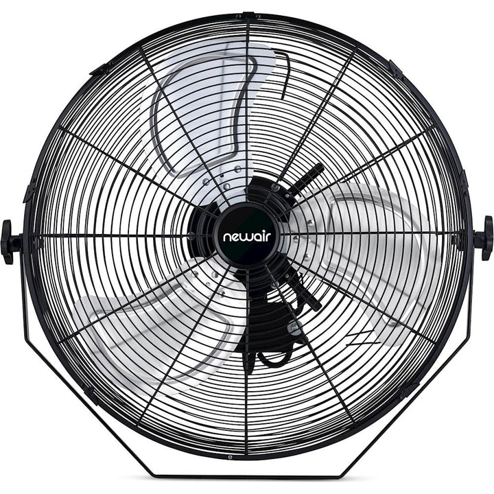 NewAir - 4000 CFM 18" Outdoor High Velocity Wall Mounted Fan with 3 Fan Speeds and Adjustable Tilt Head - Black_0