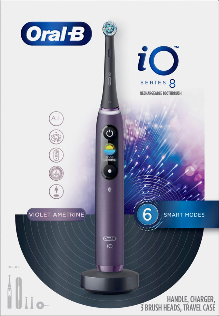 Oral-B - iO Series 8 Connected Rechargeable Electric Toothbrush - Violet Ametrine_0