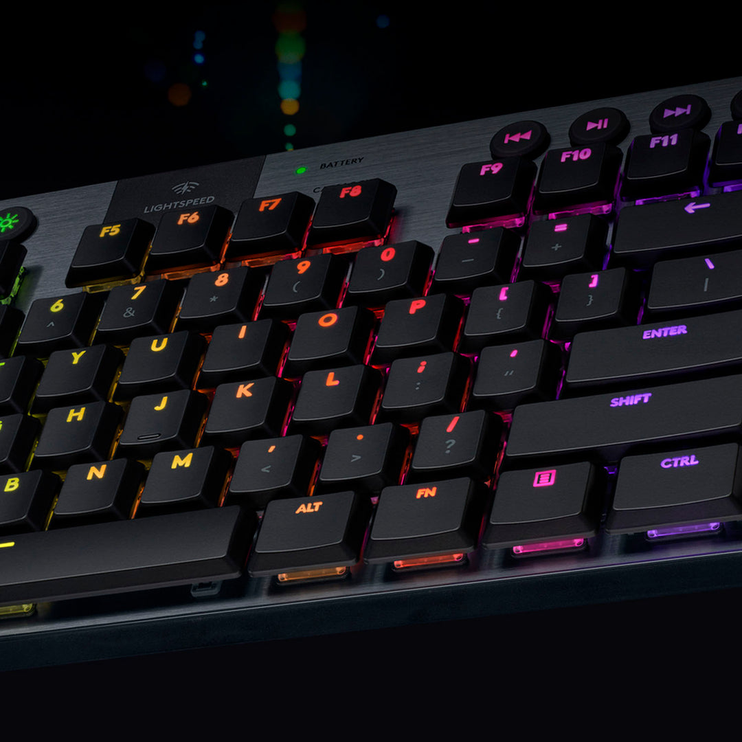 Logitech - G915 LIGHTSPEED TKL Wireless Mechanical GL Tactile Switch Gaming Keyboard with RGB Backlighting - Black_1