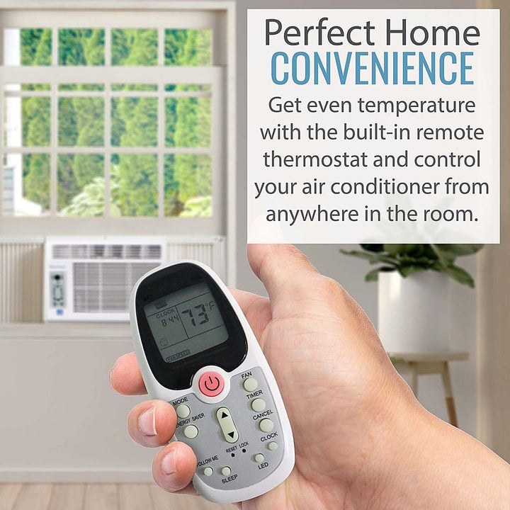 Keystone - 6,000 BTU Window-Mounted Air Conditioner with Follow Me LCD Remote Control - White_8