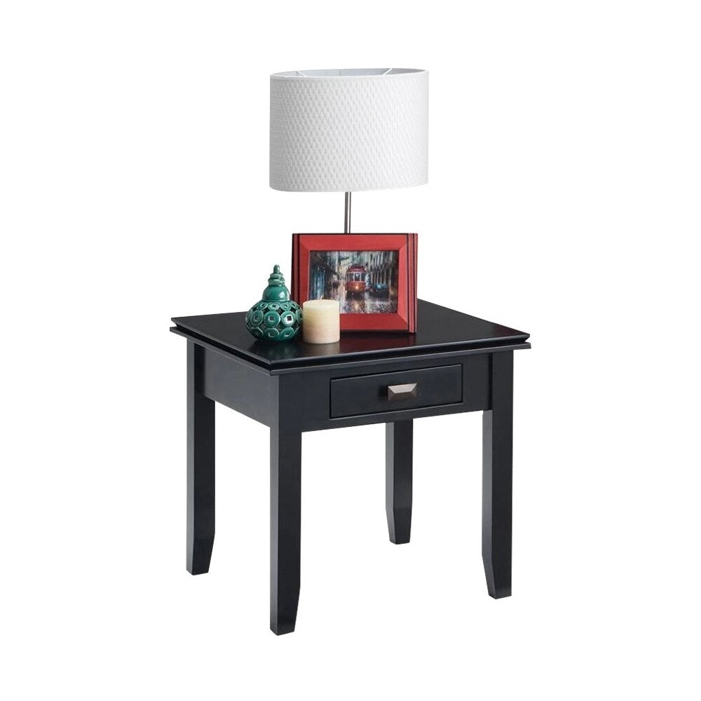 Simpli Home - Artisan Square Wood 1-Drawer Side Table - Black_8