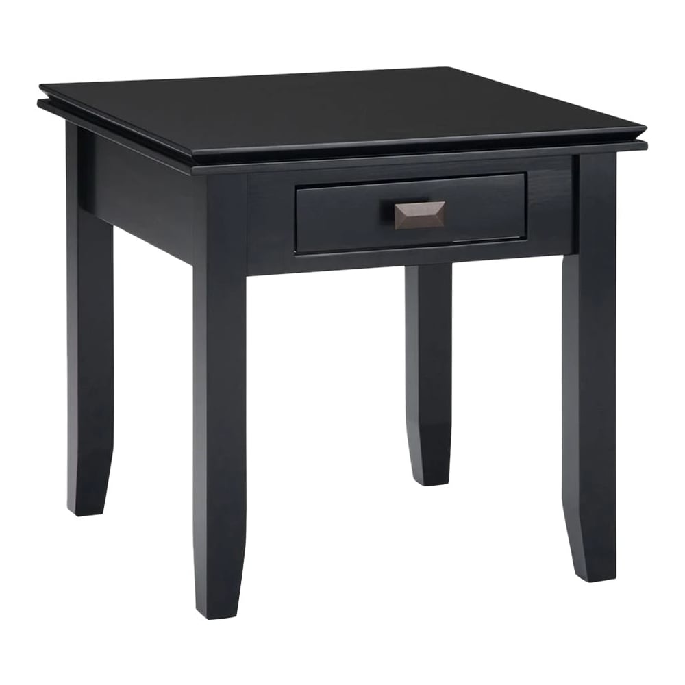 Simpli Home - Artisan Square Wood 1-Drawer Side Table - Black_7