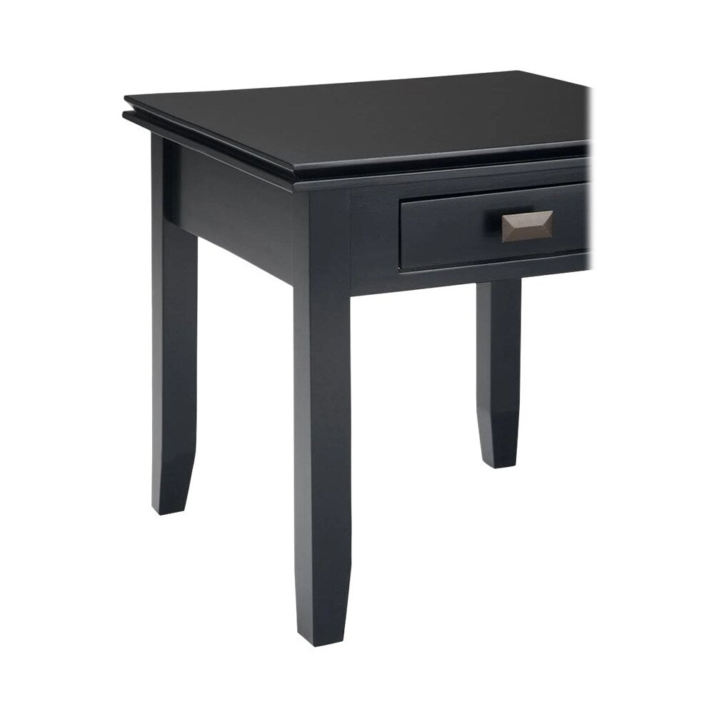 Simpli Home - Artisan Square Wood 1-Drawer Side Table - Black_4