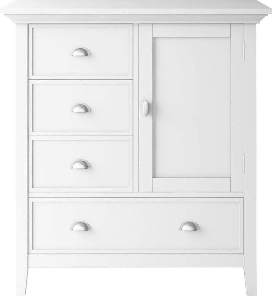 Simpli Home - Redmond SOLID WOOD 39 inch Wide Transitional Medium Storage Cabinet in - White_0