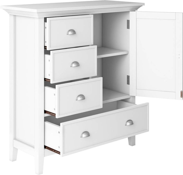Simpli Home - Redmond SOLID WOOD 39 inch Wide Transitional Medium Storage Cabinet in - White_7