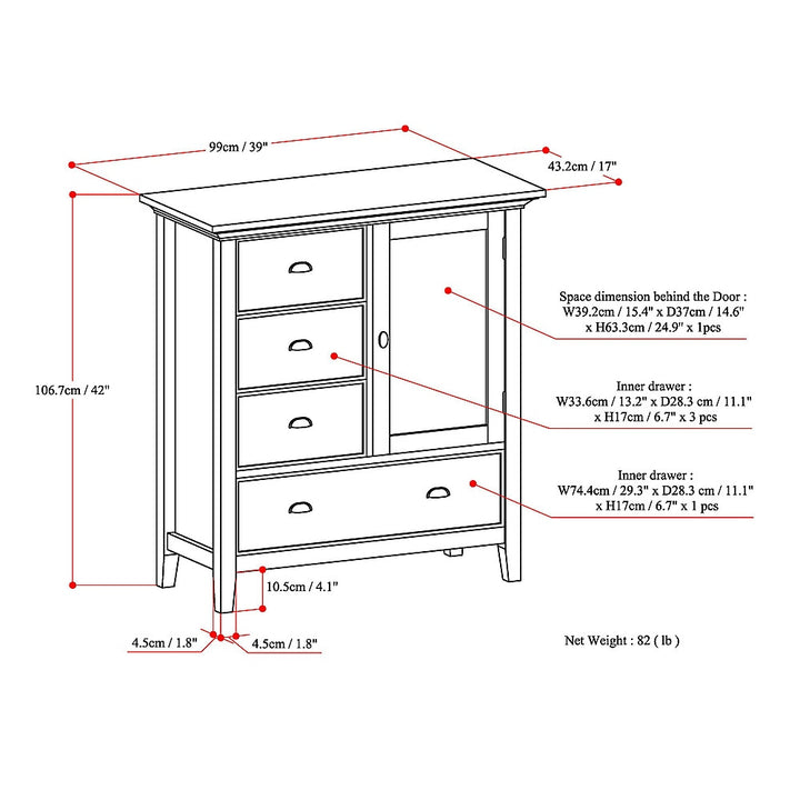 Simpli Home - Redmond SOLID WOOD 39 inch Wide Transitional Medium Storage Cabinet in - White_2
