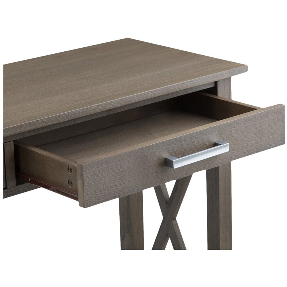 Simpli Home - Kitchener Rectangular Contemporary Wood 2-Drawer Console Table - Farmhouse Gray_5