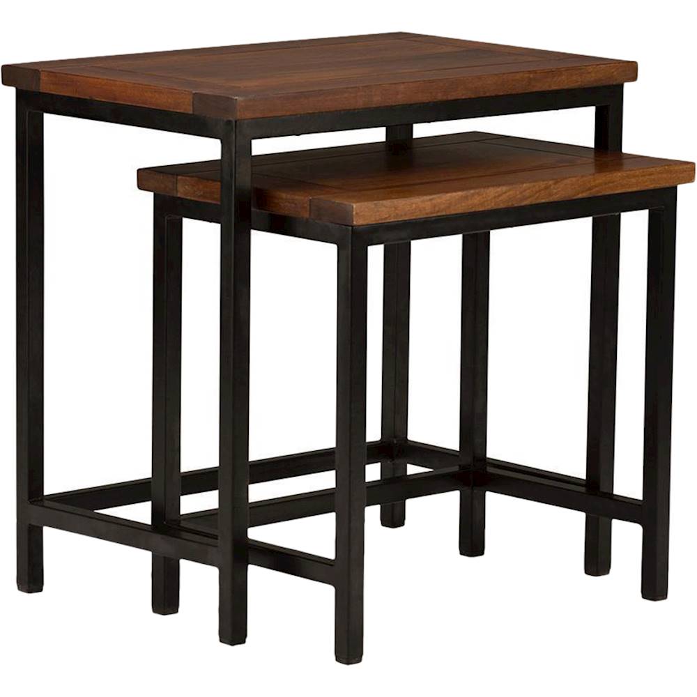 Simpli Home - Skyler 2 Pc Nesting Side Table - Dark Cognac Brown_1