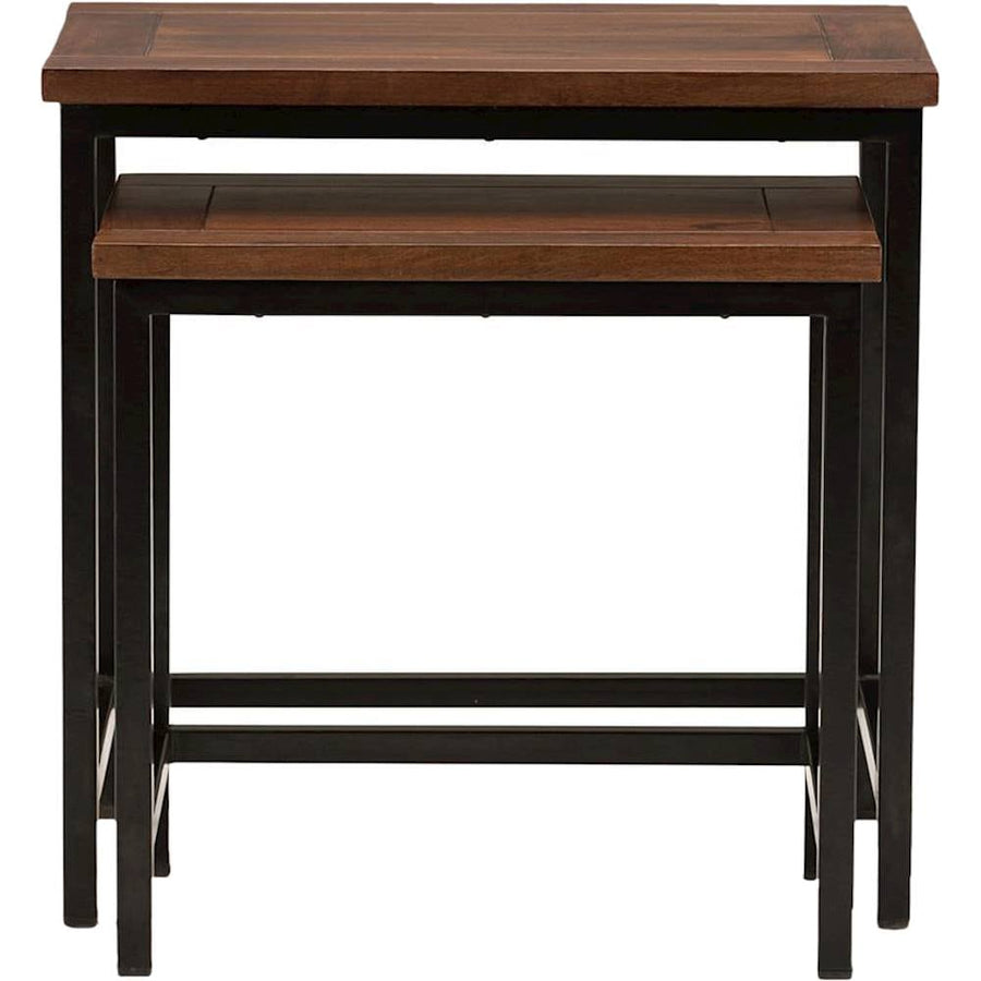 Simpli Home - Skyler 2 Pc Nesting Side Table - Dark Cognac Brown_0